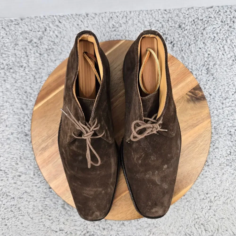 To Boot New York Mens 9.5 Brown Suede Casual Lifestyle Daily Chukka Boot Italy